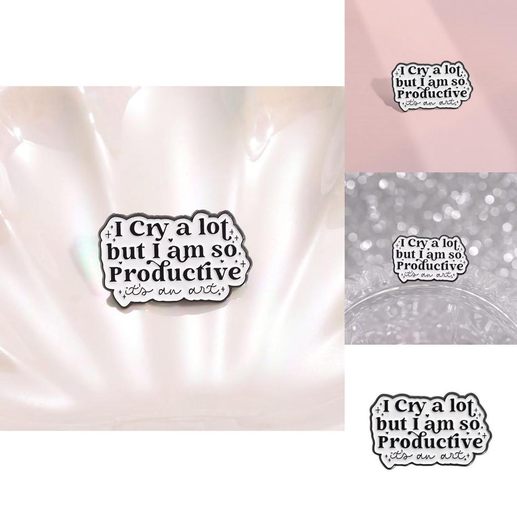 Stylish Artistic Black Letter Brooch Quirky Cartoon Design Versatile Metal Accessory Pin