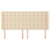 VidaXL Tête de lit avec oreilles Crème 203x23x118-128 cm Tissu3118417