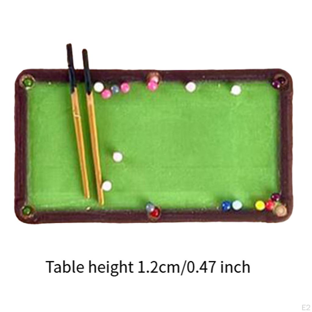 1:64 Scale Mini Pool Table Model, Miniary Persons Accessory, Resin Architectural Miniature