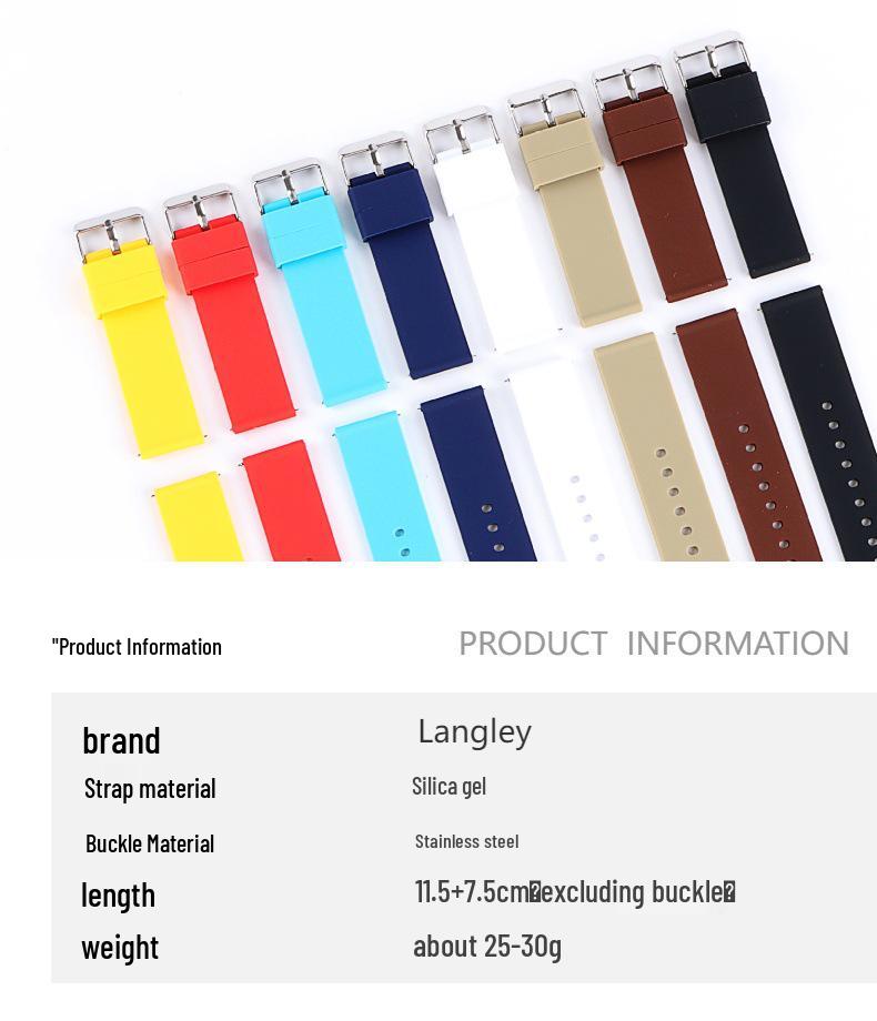 Bracelet de Montre Connectée en Silicone Imperméable Multicolore avec Barres à Dégagement Rapide en Tailles 16/18/20/22/24 mm