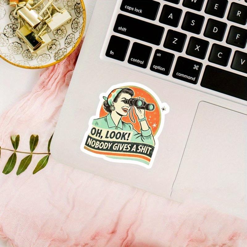 Retro Sticker, Oh Look, Nobody Gives A Shit, Gen X Sticker, Sarcastic Sticker, Funny Laptop Decal, Retro Sunset Sticker, Stickers for Tablet