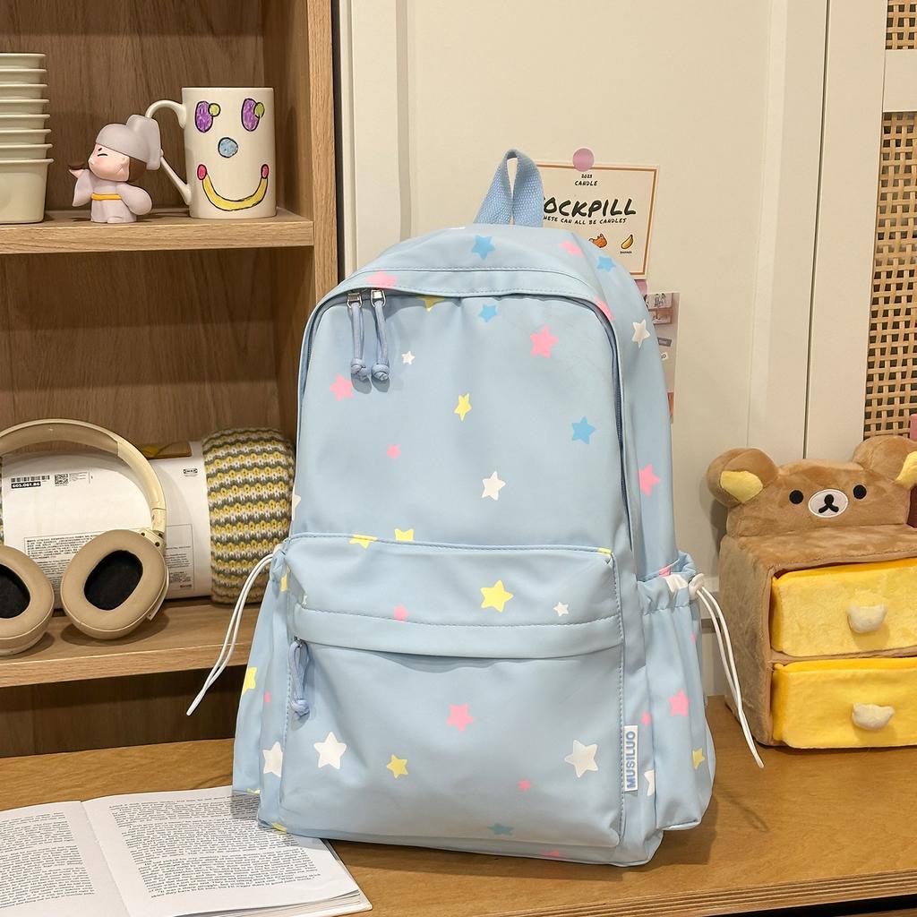 Schoolbag1011 Korean Version Ins Girl Backpack Polka Dot Cute Backpack Japanese Small Fresh Student Junior High School Schoolbag Girl