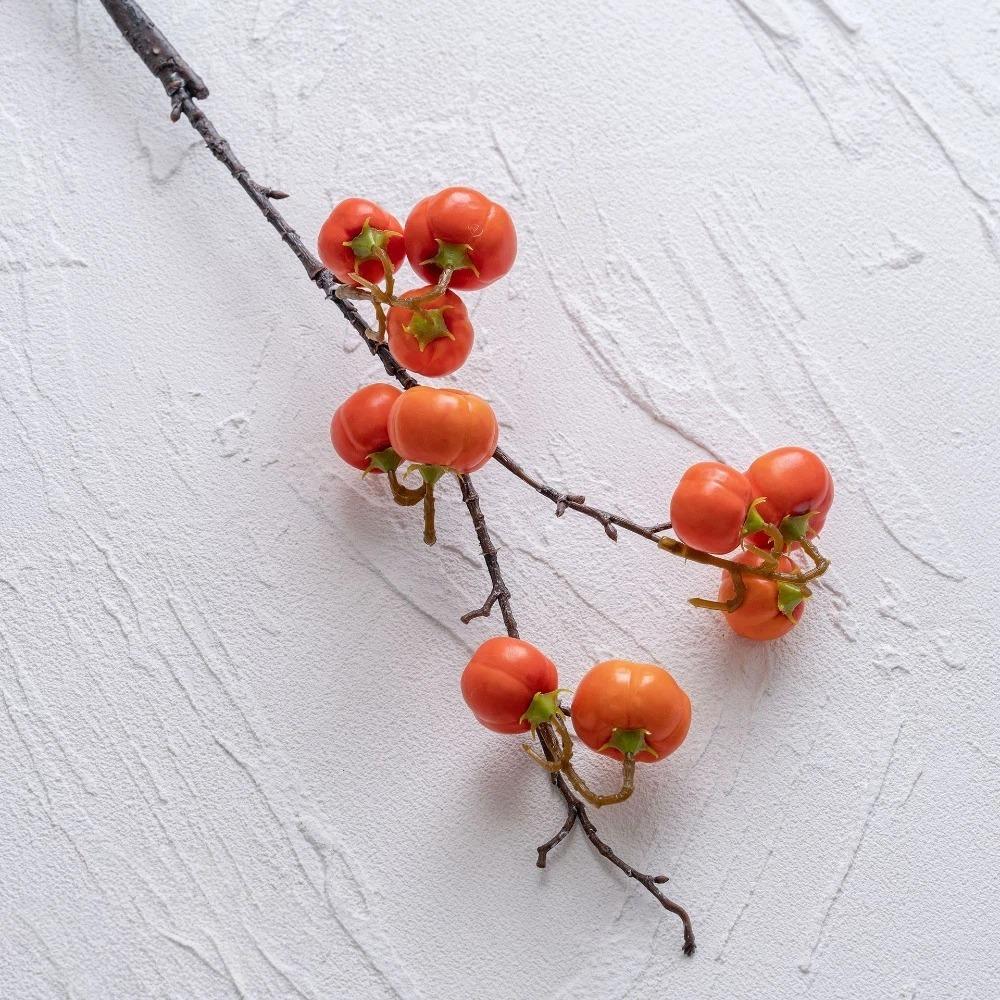 Realistic Artificial Pumpkin Branches Foam Elegant Simulation Pumpkin Handmade Flower Arrangement Fake Plants Table Centerpiece