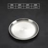 Thick Side 304 Stainless Steel Dinner Plate Round Steak Salad Deesert Cake Tray Kitchen Anti-scalding Plates for Western Food