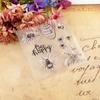 Flower Happy Bee Transparent Silicone Clear Stamps Seal for DIY Scrapbooking Album Paper Card Honeybee