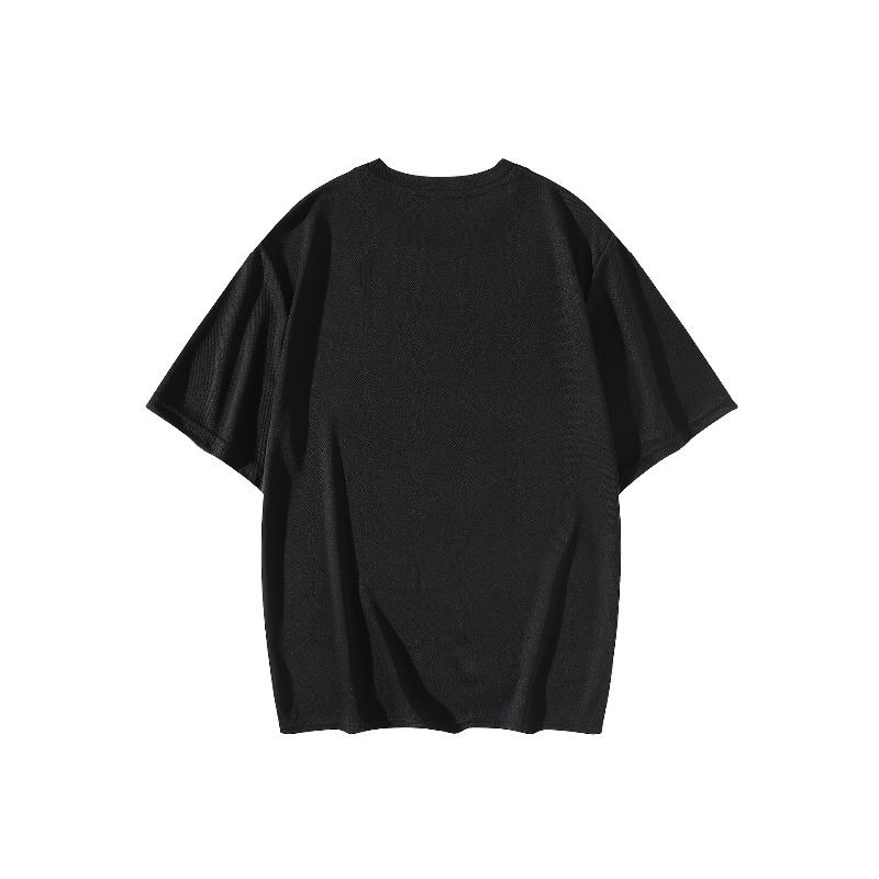 European sizes Summer 2025 New Men'S Stylish Casual Outdoor Short-Sleeve Round Neck T-Shirt with a "Creative Line Figure" Pattern Print.