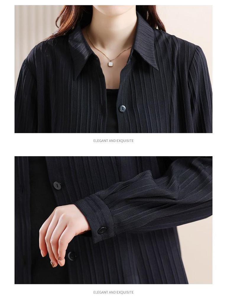 2026 Spring/Autumn Loose Slimming Two-Piece Outfit: Cover Belly Shirt & Camisole Skirt