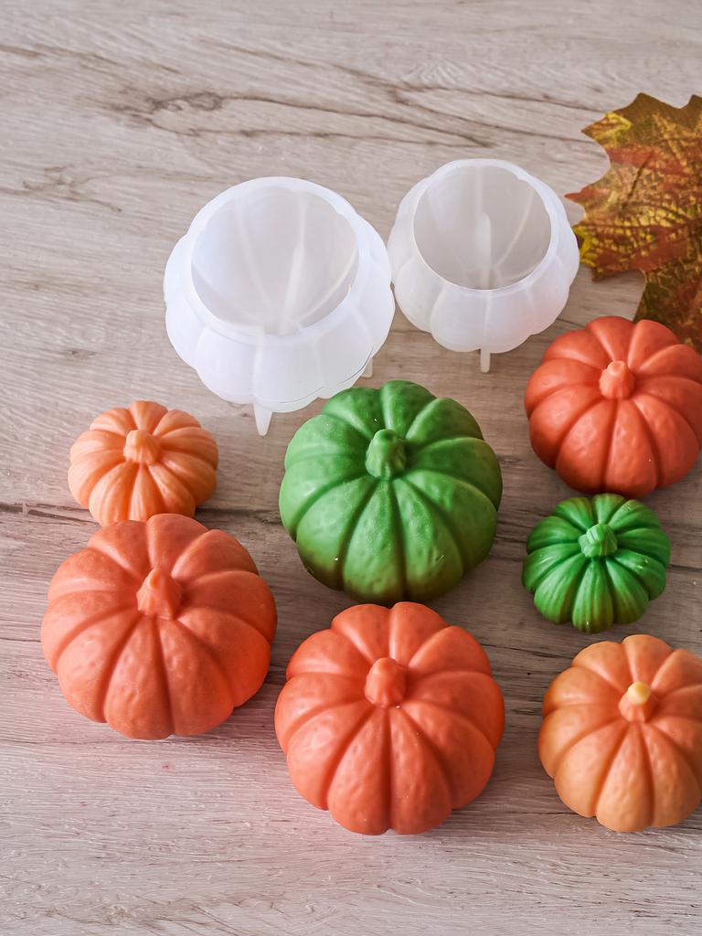Halloween Pumpkin Silicone Mold DIY Aromatherapy Candles Ornaments Mould Handmade Soap Making Resin Plaster Crafts Casting