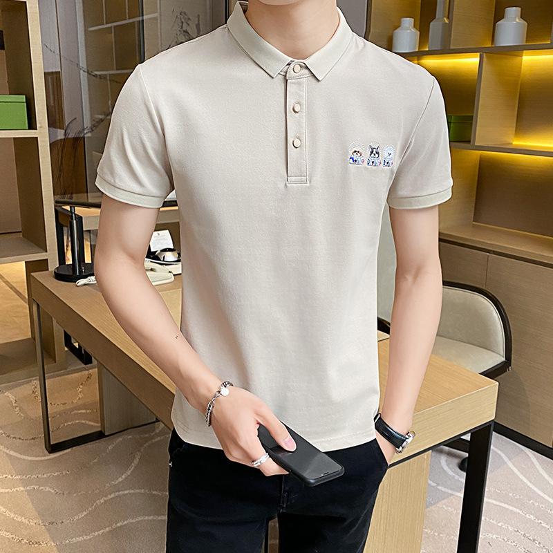 Short Sleeve Korean Thin Solid Color Men 'S Casual Summer Polo Shirt