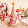 Christmas Candy Jar Christmas Plush Santa/Snowman/Elk Candy Holder Pink Candy Storage Box Fruit Packaging Jar for Home Decor