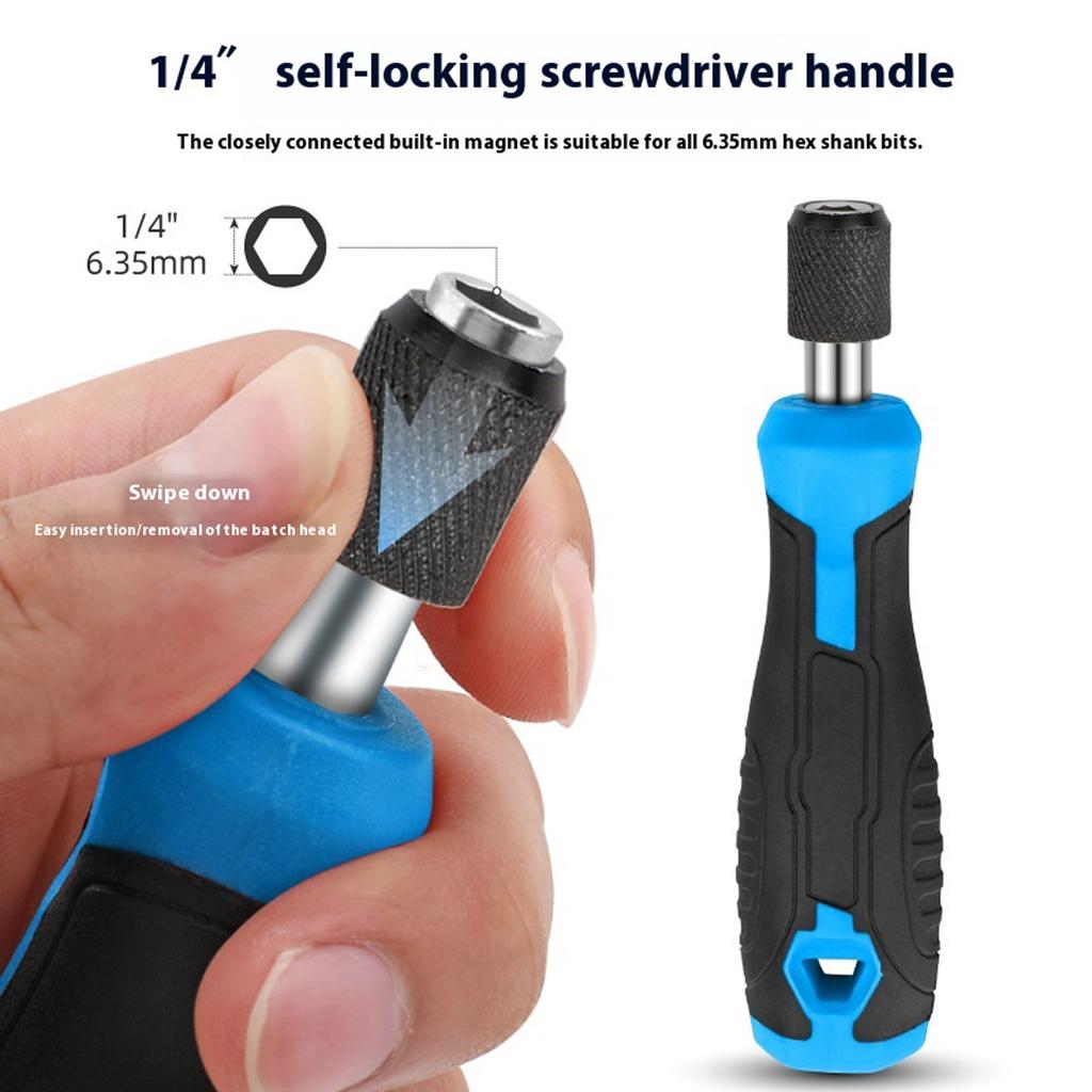 1/4inch Hex Screwdriver Handle Magnetic Screw Driver Bit Holder Self Locking Adapter For Screwdriver Bit Socket Wrench