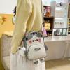 Cute Cartoon Design Crossbody Bag for Women Front Zip Pocket Mini Shoulder Bag for Daily Use