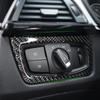 Carbon Fiber Car Interior Headlight Switch Frame Cover Sticker Trim For BMW 3 4 Series F30 F32 2013 2014 2015 2016 2017 2018