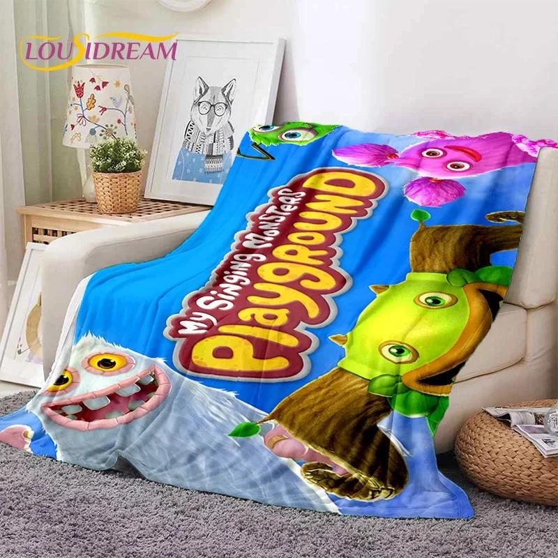 Game My Singing Monsters Cartoon Soft Flannel Blanket for Bed Bedroom Sofa Picnic ,Throw Blanket for Cover Outdoors Leisure Gift