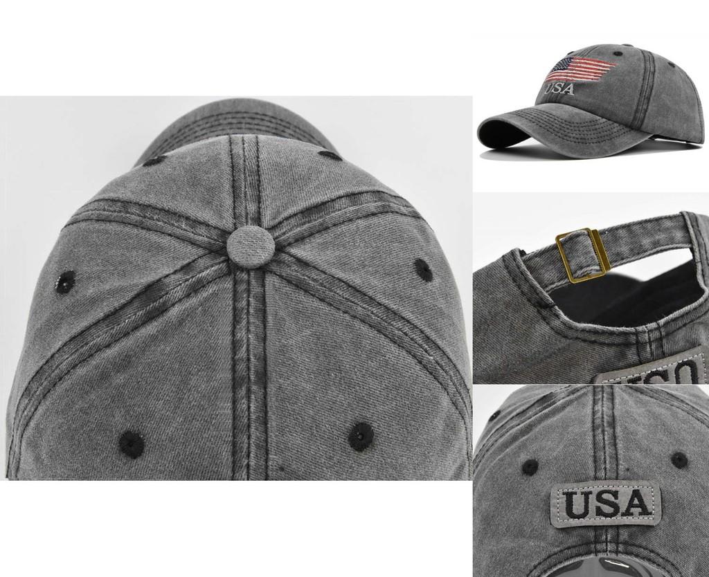 Adjustable Cotton Baseball Cap With Embroidered Duck Tongue And Curved Brim In Various Colors