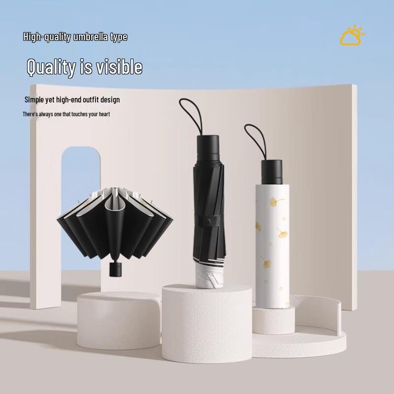 MAYDU M3051 UV Protection Three-Fold Manual Umbrella