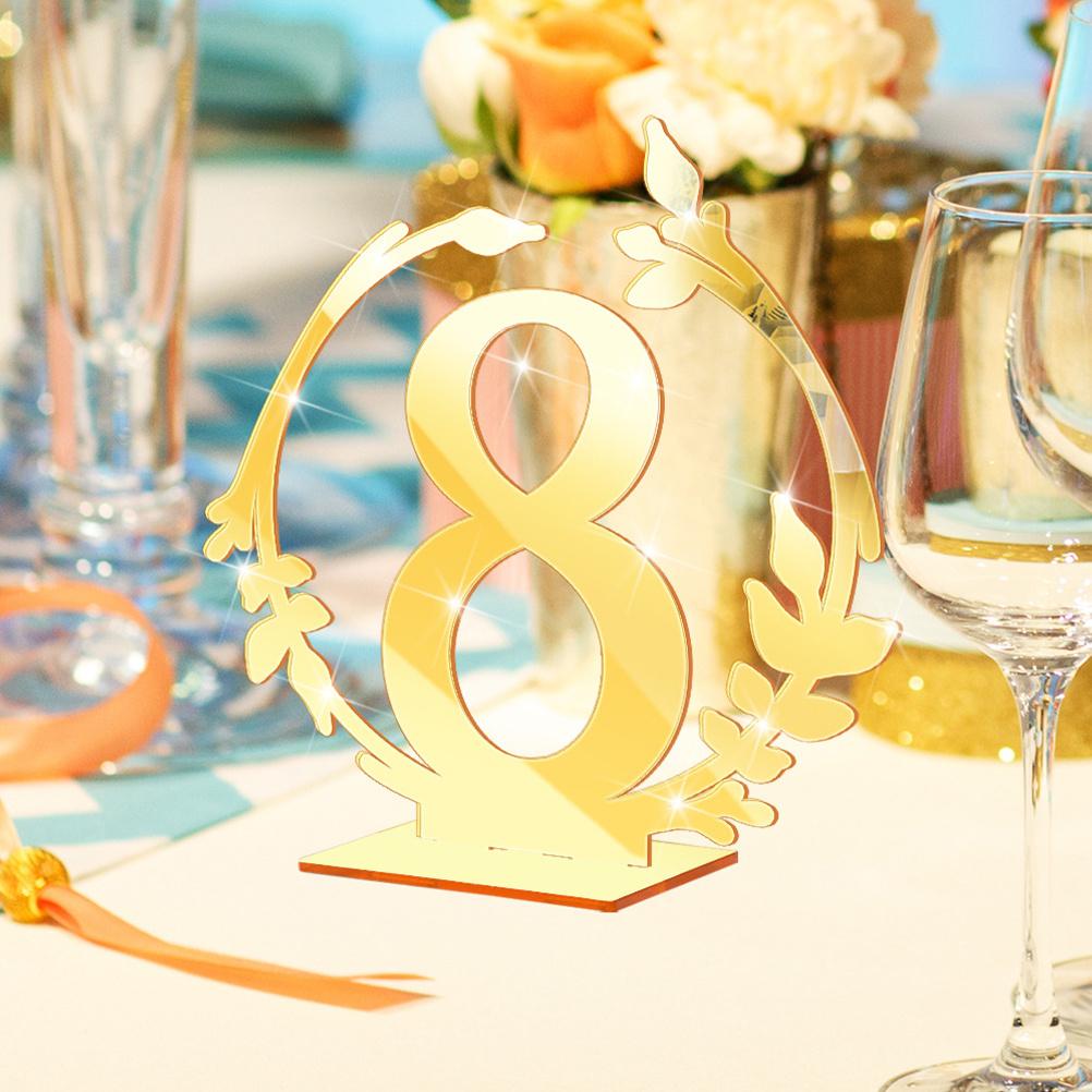 10 Stück Hochzeits-Tischnummernschilder Premium Tischkartenhalter für Hochzeitsempfangsparty Restaurantveranstaltungen