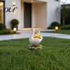 Outdoor Lawn Ornament Decorative Acrylic Duck Ground Stake for Garden Decor, Weather Resistant 2D Flat Parent Sign And Child Yard with Metal