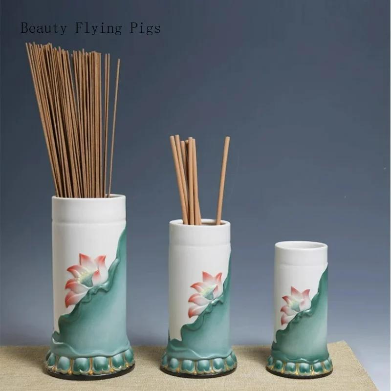1pc Ceramic Household Buddhist Tools Set for Worshipping Buddha Statues, Guanyin Statues, Household Items Fruit Tray, Holy Water