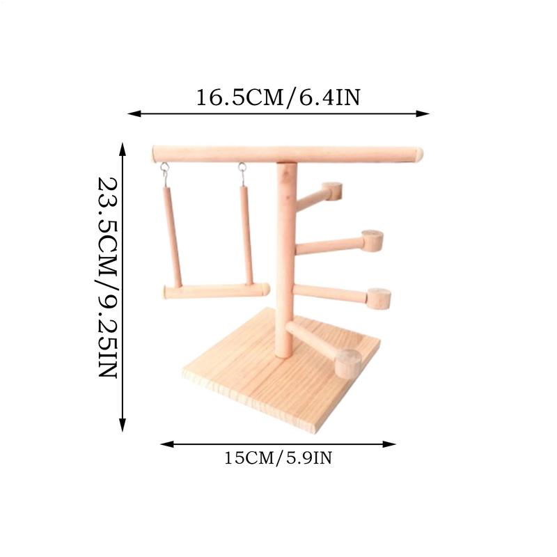 Bird Play Stand Safe Wooden Parrot Stand Cockatiel Toys Multifunctional Natural Bird Perch Cage Accessories For Cockatoos