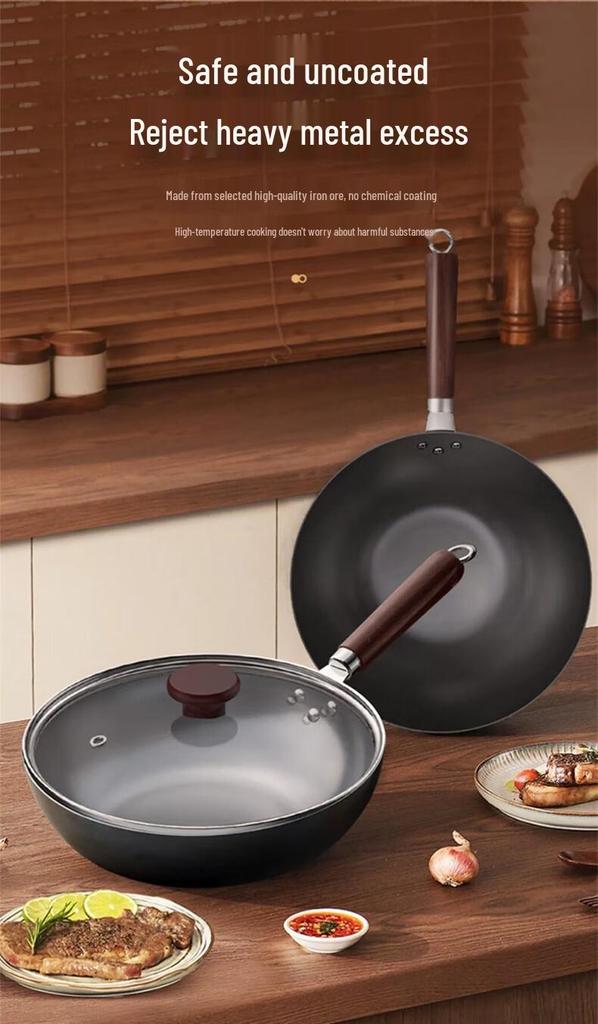 Supor 32cm Non-stick Cast Iron Wok for Gas Stoves - VC32BH01