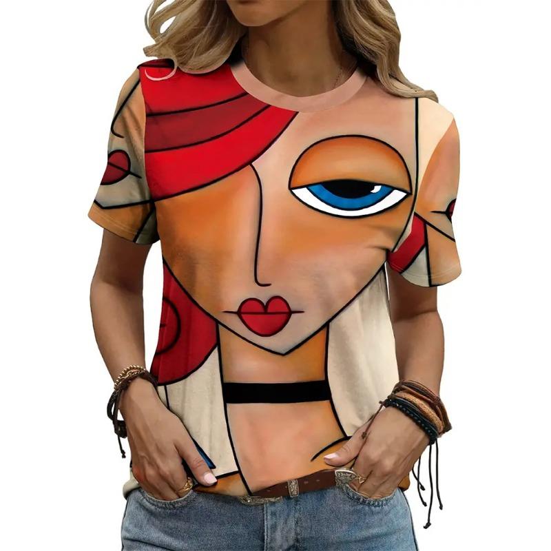 2026 Summer Fashion 3D Animal Birds Print Women T-Shirts Casual O-Neck Short Sleeve Tee Kawaii Girl Trend Ladies Female Clothing