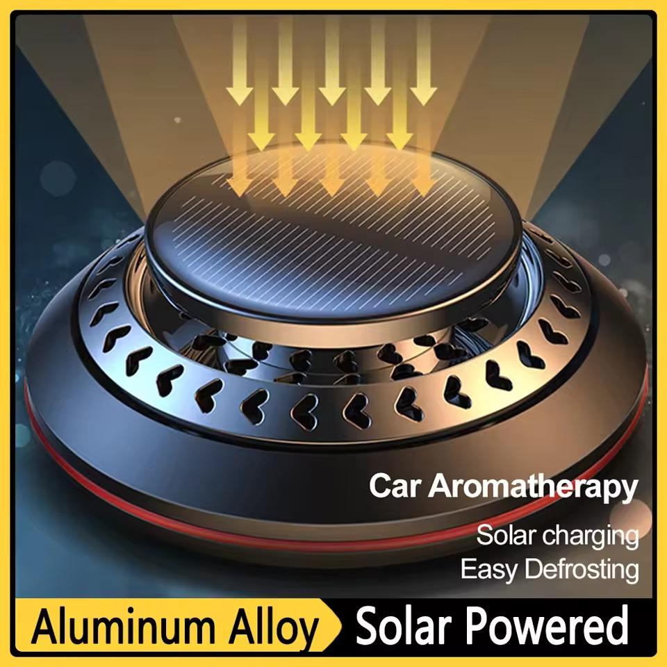 Solar Car Aromatherapy Essential Oil Levitation Automatic Rotation Fragrance Ornament Air Freshener Car Interior Decorations
