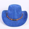 Popular European and American classic suede western cowboy hat men's and women's fashion LO style peach heart cowboy hat