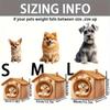 Warm Cat House Bed for Indoor Cats and Small Dogs, Removable Washable Pet Bed House with Soft Cushion, Cozy Winter Pet Sleeping Nest