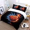 "Basketball Fire and Water Art Decor" Soft Skin-Friendly Bedding Set Includes 1 Duvet Cover And 2 Pillowcase Gift