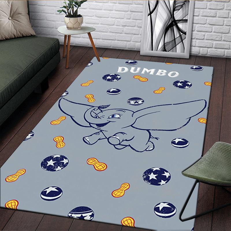 1pc Dumbo Pattern Area Rug Soft Flannel Floor Mat for Living Room,Office,Bedroom and Carpet,Sofa Coffee Table Floor Mat