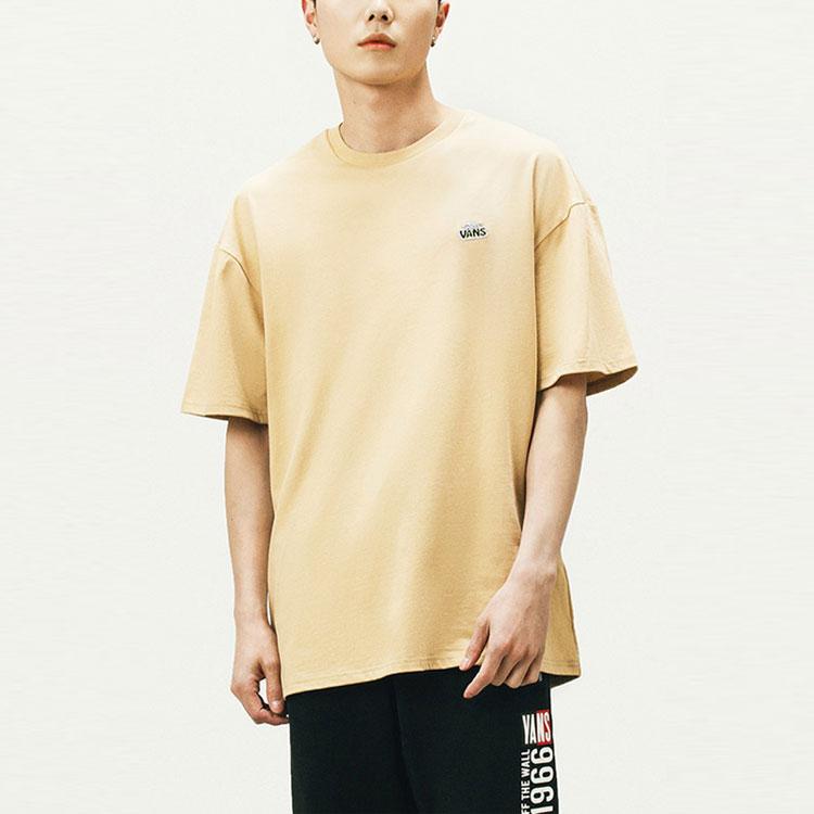 Vans Embroidered Logo Sport Crew Neck Short Sleeve T-Shirt Unisex Tops Khaki VN0A5F4Y7UE