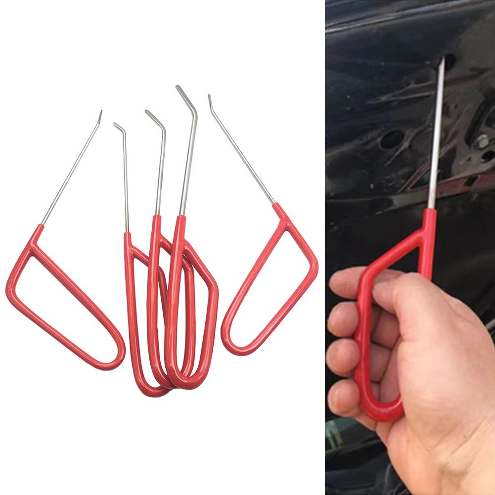 5PCS nou dublu strat Dent reparare Pry Bar plat bar grindină cârlig reparare instrument auto caroserie Dent îndepărtare cârlige auto tije