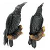 New Fake Raven Resin Statue Bird Crow Sculpture Outdoor Crows Halloween Decor Creative for Garden Courtyard Animal Decoration