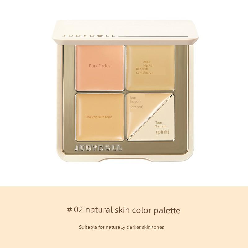 Juduo Orange Blossom Five-Color Concealer Palette Concealer Base Makeup Covers Spots, Dark Circles, Brightens Tear Troughs and Nasolabial Folds