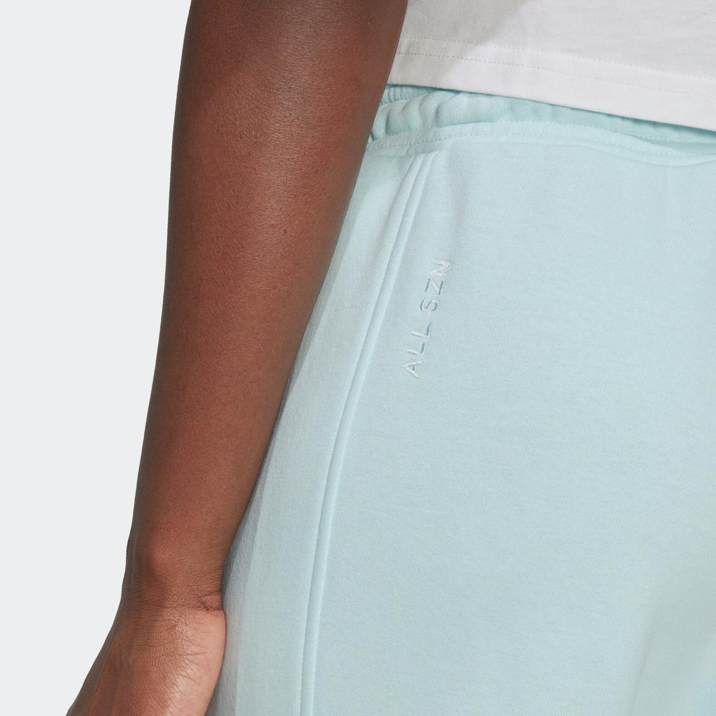 Adidas All Season Pants With Embroidered Logo And Drawstring Cuffs Women Bottoms Light-Blue HN4233
