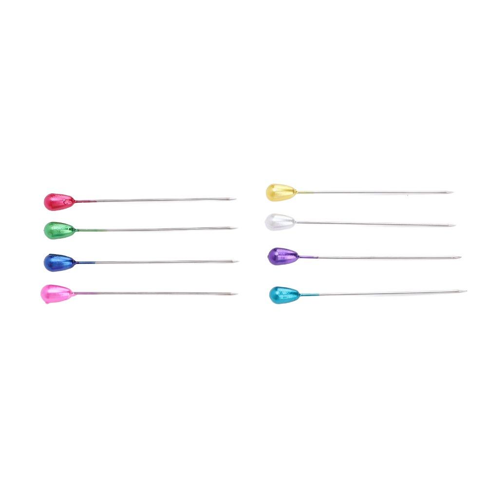 400pcs Teardrop Colored Pearl Head Pearl Head Pins Multicolor Quilting Pins For Flower Decorations