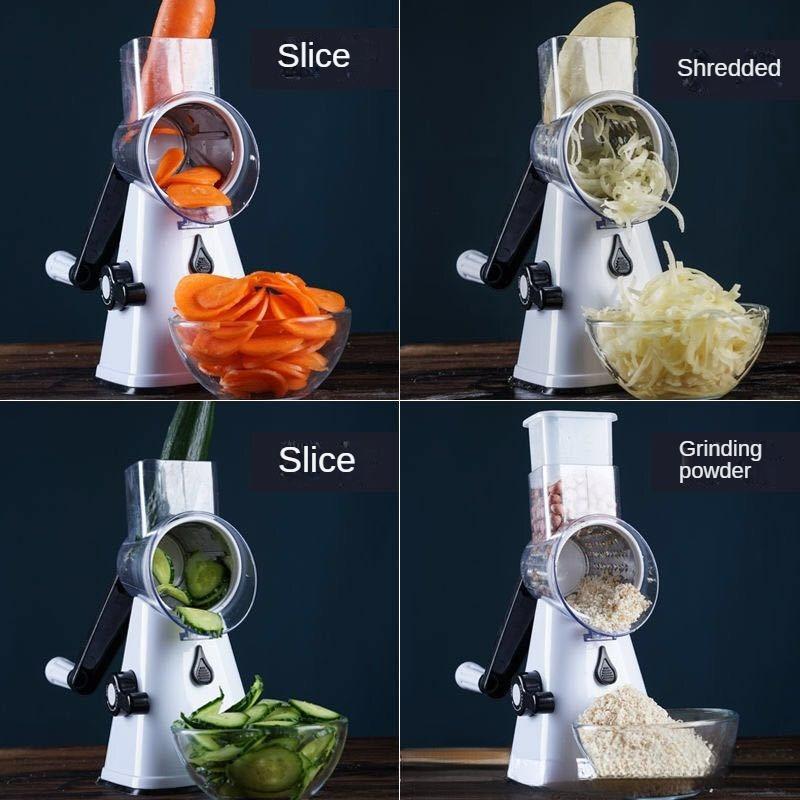 Geedel Rotary Cheese Grater, Dishwasher Safe Vegetable Cheese Slicer with Strong Sunction Base, Kitchen Gratrer Vegetable Slicer BPA Free,