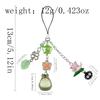 Cute Rilakkuma Bear Bell Matching Phone Charms Handmade Totoro Cat Star Hanging Chain Beaded Pendant Cardbook Keychain Gifts
