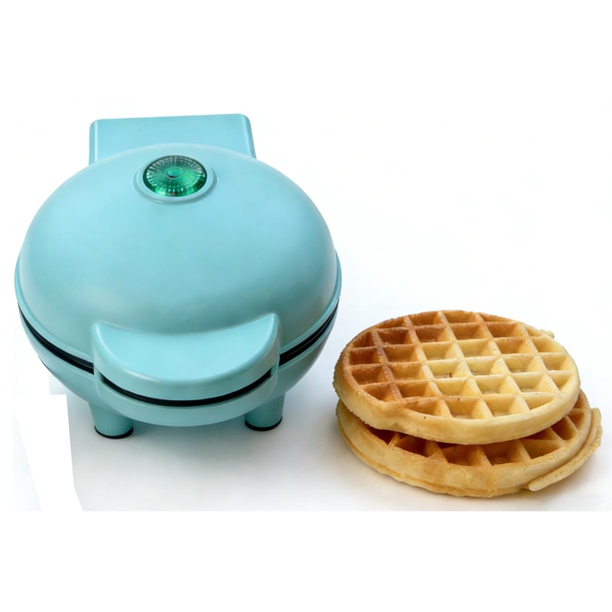 Compact American-Style Waffle Sandwich Maker, Dual-Plate Electric Griddle with Double-Sided Heating Waffle Plate светло-зеленый