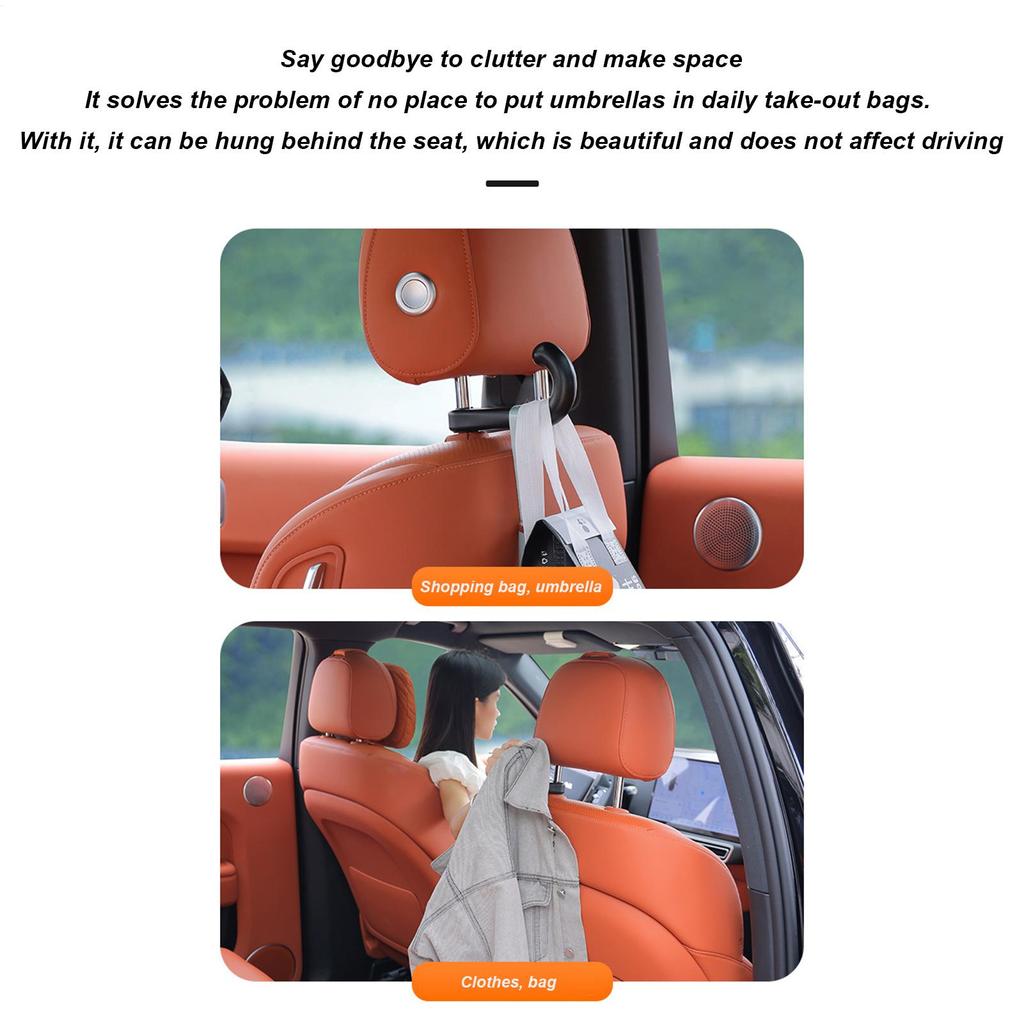 Car Purse Hook Backseat Storage Hanger Headrest Hooks Backseat Holder Seat Back Rack Vehicle Storage Clothes Coat Backpack