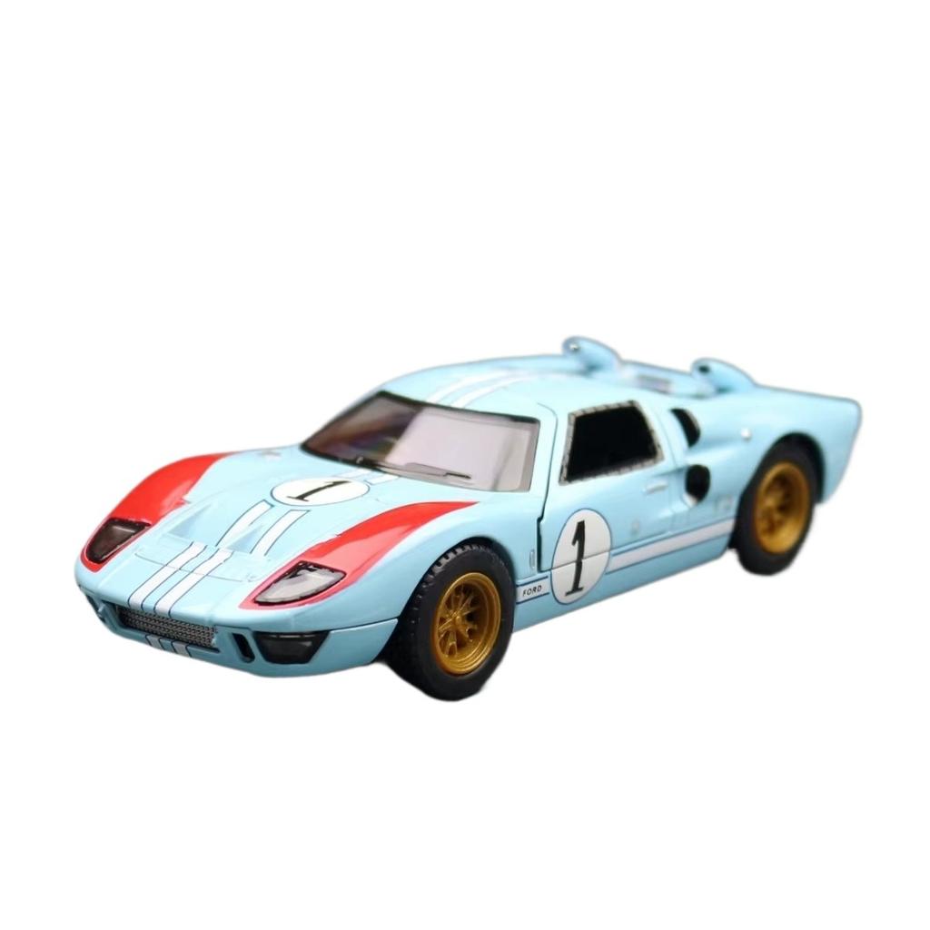 Toy Car Model 1/32 Scale 1966 Ford GT40 MKII Racing Rally Alloy Diecast Miniature Vehicle Collection Gift for Children Boy