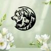 Wolf Metallwandkunst Skulptur für Wohnzimmer Garten Terrasse Café Bar Dekor