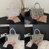 Transparent Bead Handbag With Bow Design And Top Opening For Casual Wear