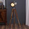 140.97 Cm Columbia Wooden Tripod Spot Light Floor Lamp In Silver Finish for Livingroom, Bedroom, Diningroom, Office Decor