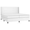 Maison Exclusive - Sommier à lattes de lit avec matelas Blanc 200x200cm Similicuir
