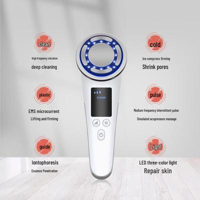 EMS Microcurrent Face Lifting & Firming Device with Hot/Cold Photon Rejuvenation for Home Use