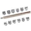 12 stuks stempelgereedschap Tang Dynasty bloemontwerp DIY groenteleer stempel 1 stuk handvat