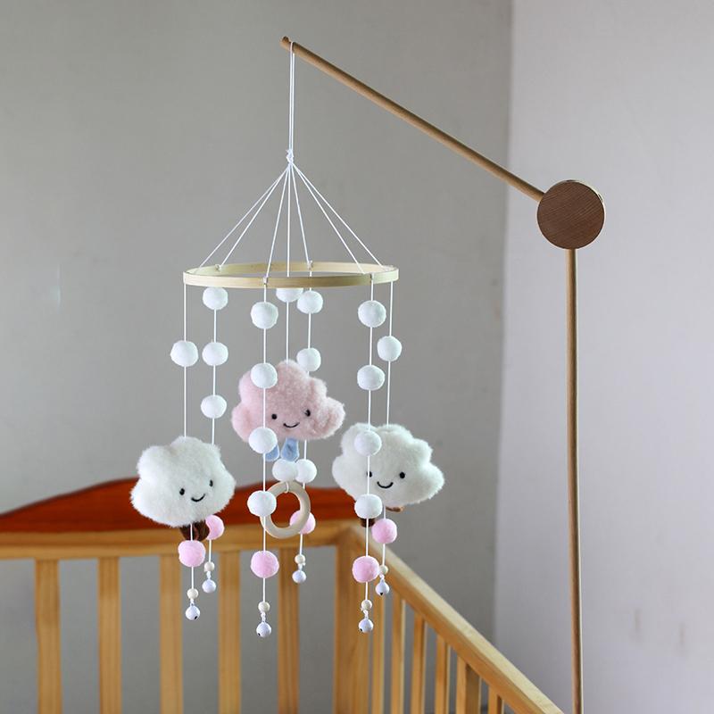 Dětský kolotoč Závěsný zvonek nad postýlku Narozeniny Dětská větrná zvonkohra Dětský pokoj Mobil s mráčky Větrná zvonkohra nad dětskou postýlku