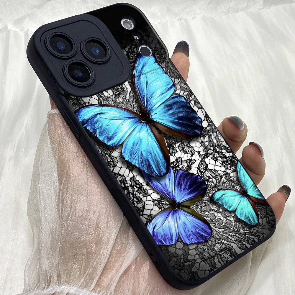 M291 Butterfly art design Angel Eyes Soft Phone Cases for iPhone Samsung Galaxy Xiaomi Rdemi Huawei Honor Infinix Realme OPPO Vivo All Model TPU Case